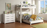 Celerina Weathered White Finish Twin Loft Bed Model BD00616 By ACME Furniture